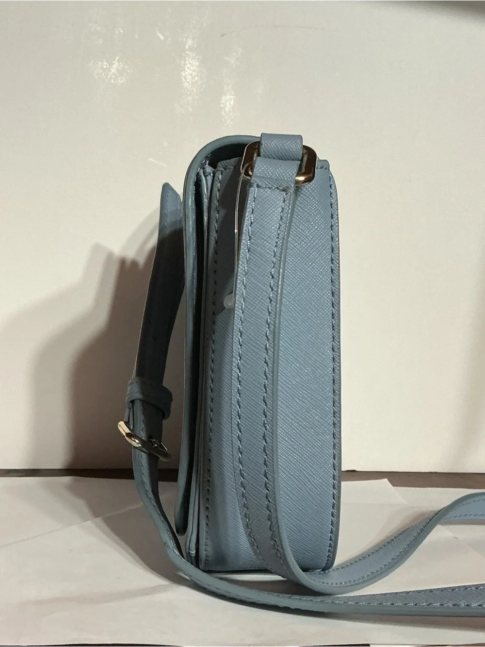 kate spade light blue leather crossbody bag